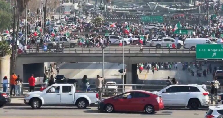 Major Disruption on 101 Freeway as Anti-ICE Protesters Block Traffic in Downtown LA